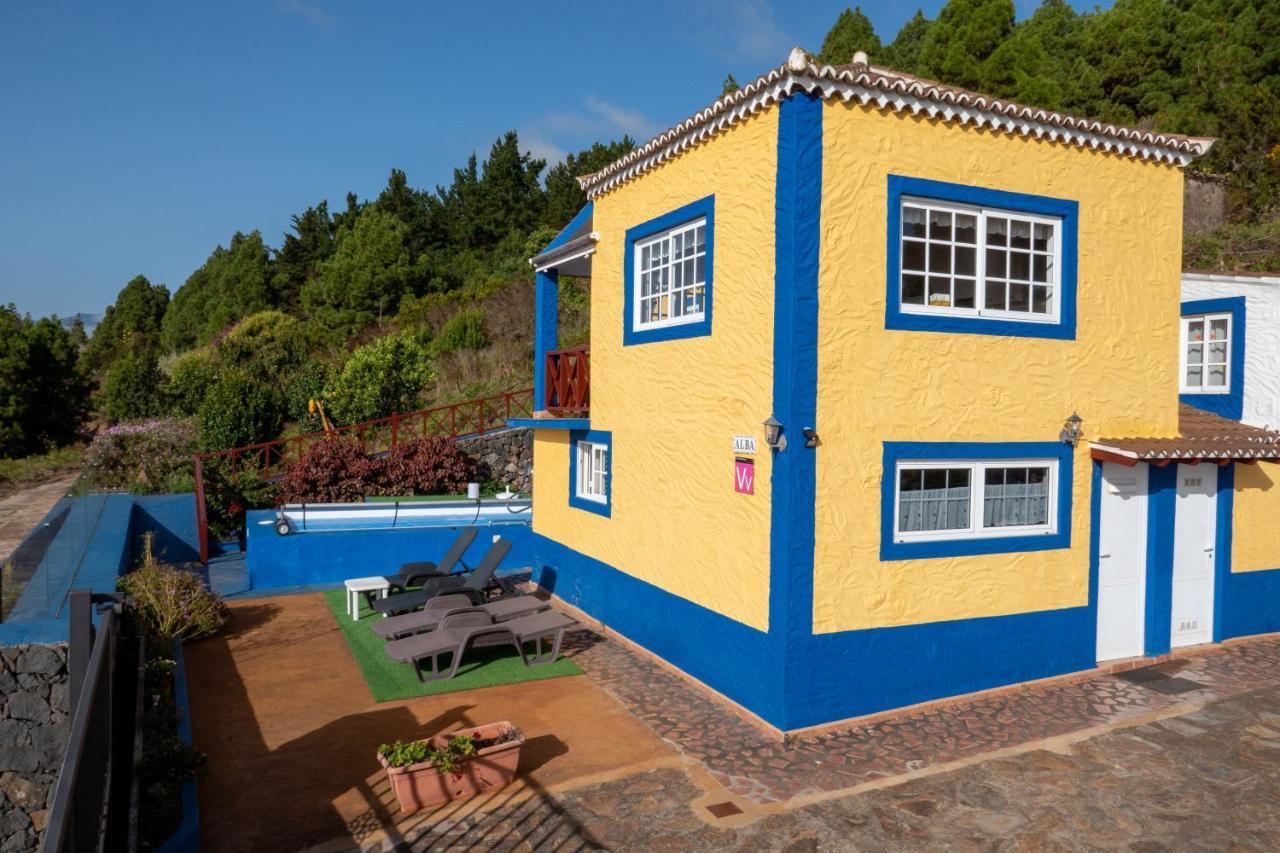CASA ALBA, casa rústica en la colina con piscina-spa climatizada y vistas al mar Puntallana Exterior foto